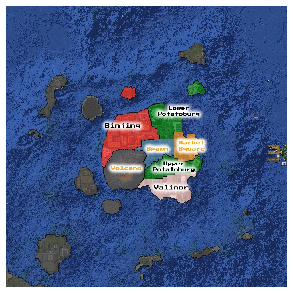 Map of Ignia showing Provinces and Territories