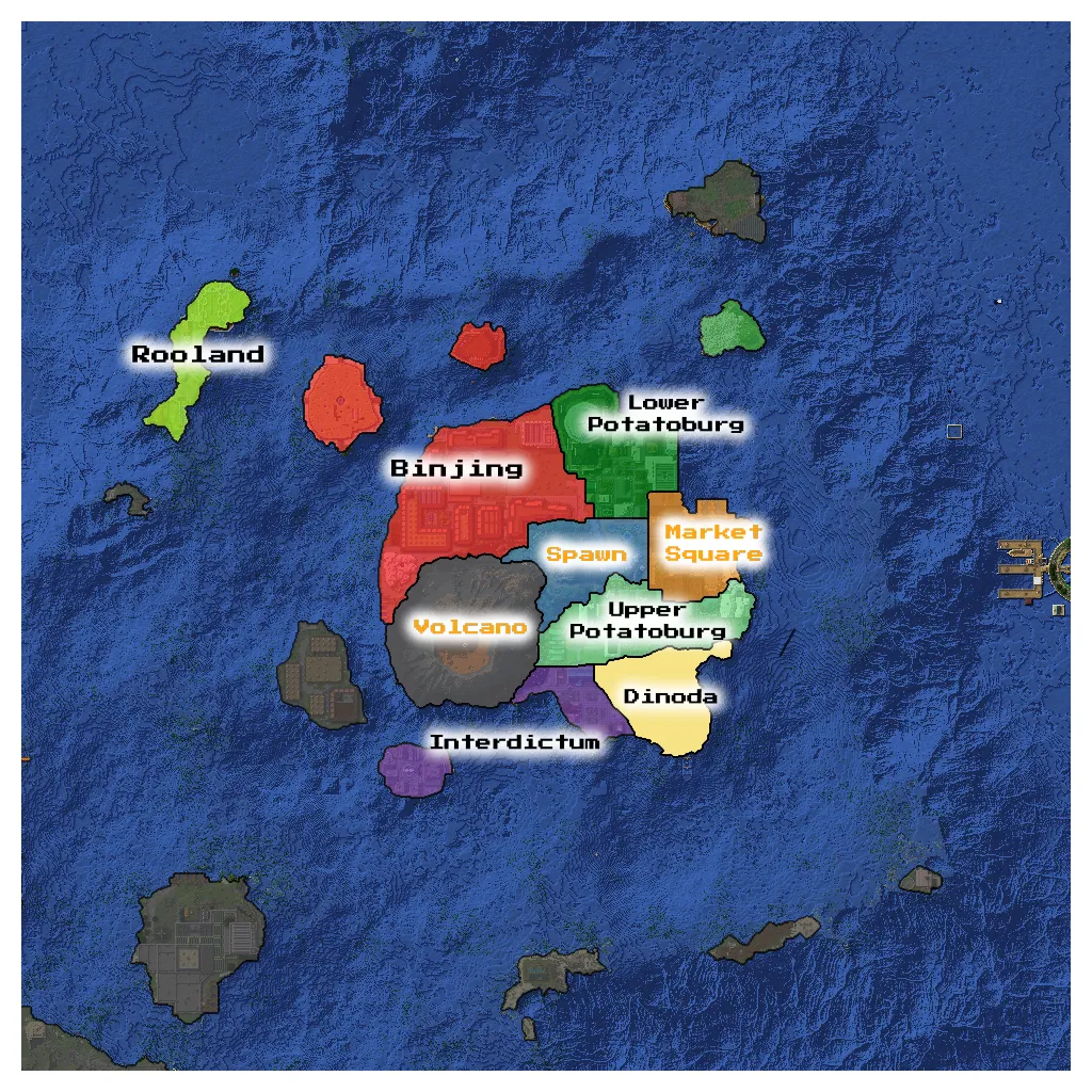 Map of Ignia showing Provinces and Territories